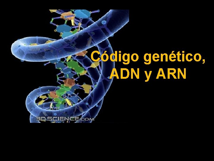 Código genético, ADN y ARN 