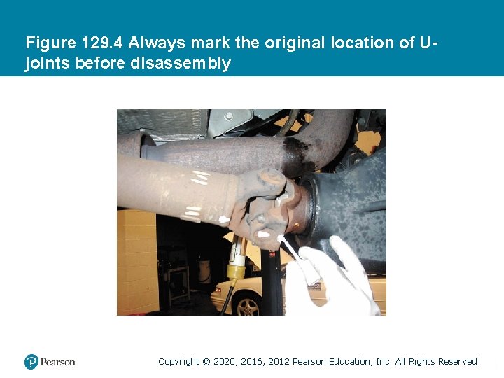 Figure 129. 4 Always mark the original location of Ujoints before disassembly Copyright ©