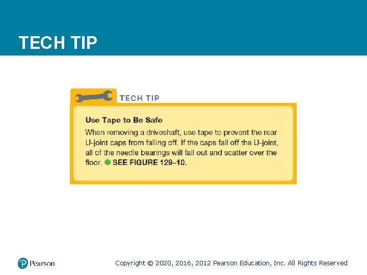 TECH TIP  Copyright © 2020, 2016, 2012 Pearson Education, Inc. All Rights Reserved 