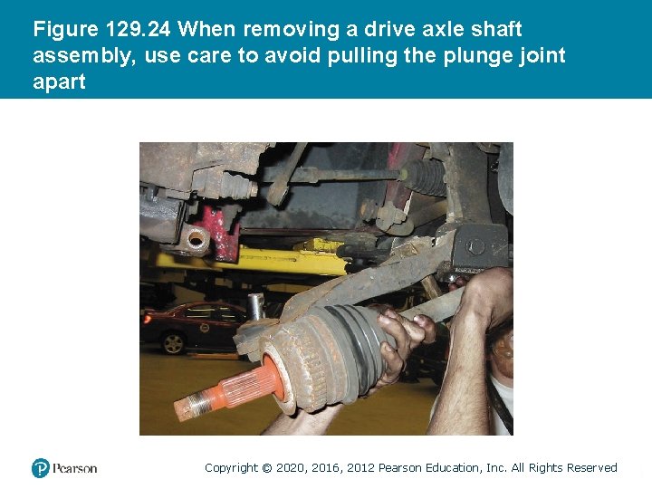 Figure 129. 24 When removing a drive axle shaft assembly, use care to avoid