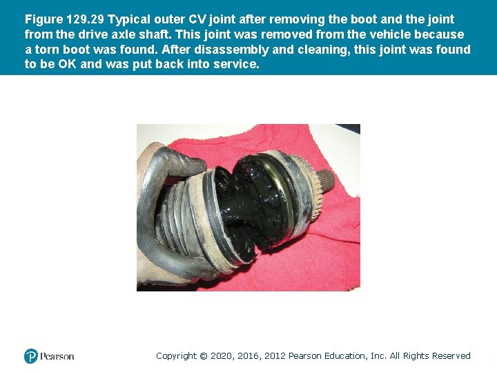 Figure 129. 29 Typical outer CV joint after removing the boot and the joint