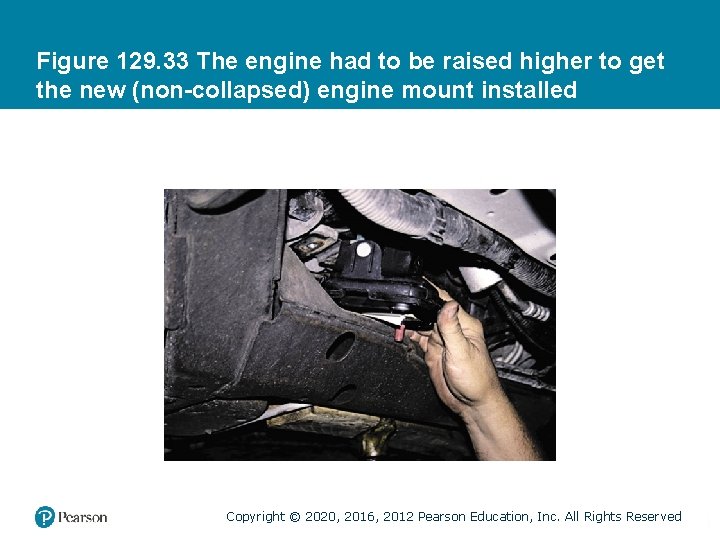 Figure 129. 33 The engine had to be raised higher to get the new