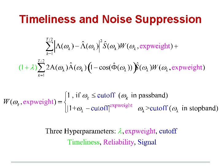 Timeliness and Noise Suppression 
