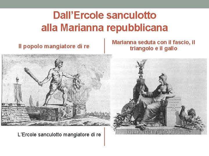 Dall’Ercole sanculotto alla Marianna repubblicana Il popolo mangiatore di re L’Ercole sanculotto mangiatore di