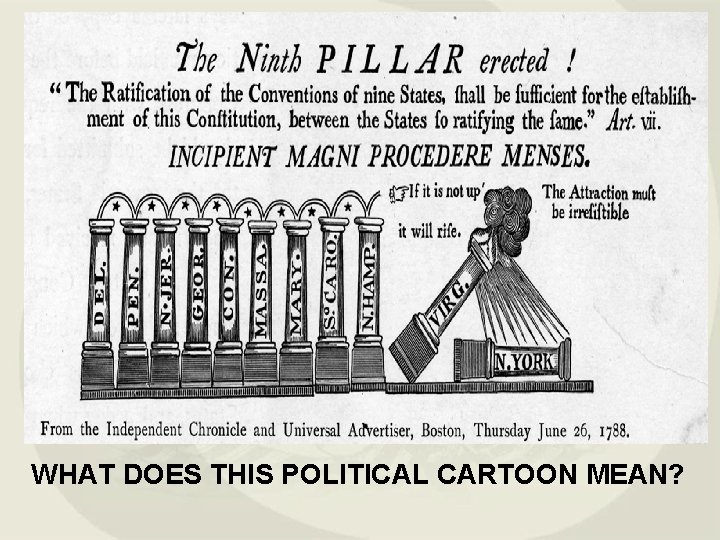 WHAT DOES THIS POLITICAL CARTOON MEAN? 