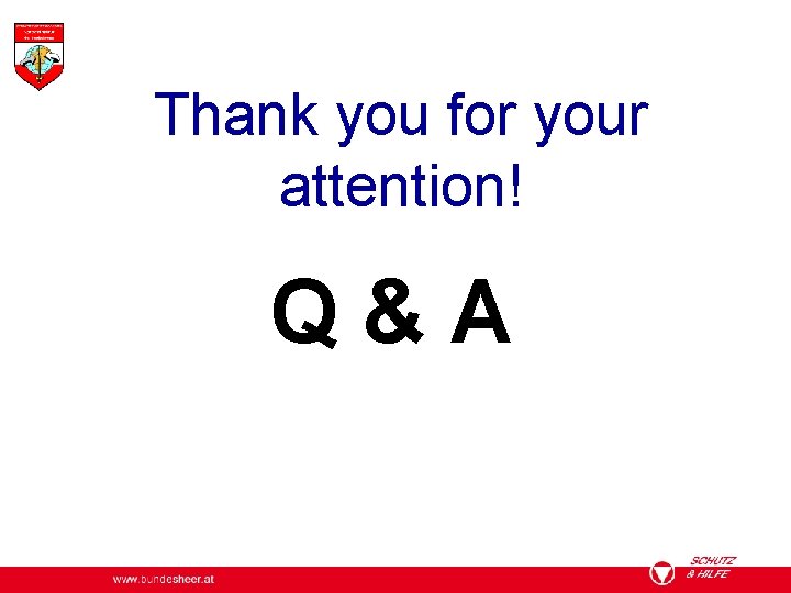 Thank you for your attention! Q&A 