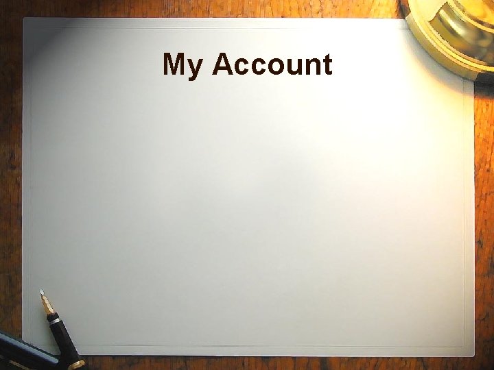 My Account 