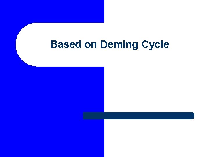 Based on Deming Cycle 