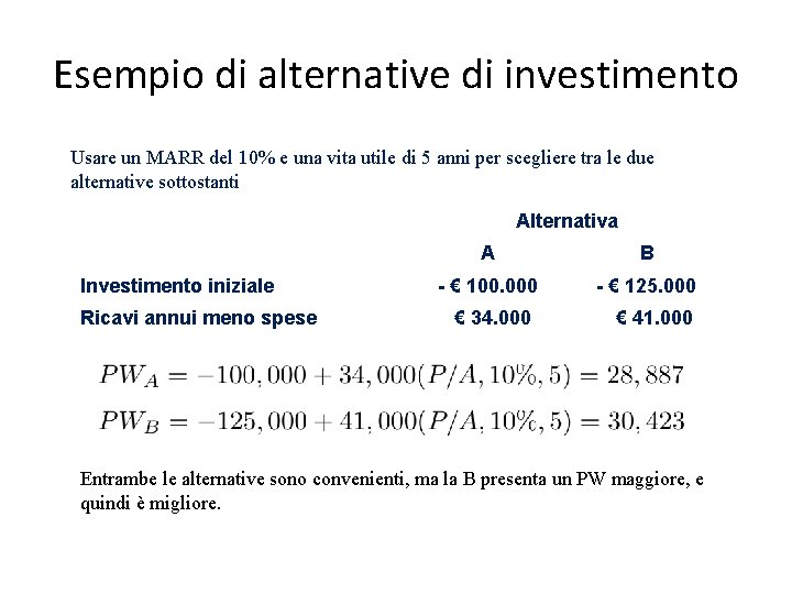 Problemi Di Scelta Tra Due Alternative