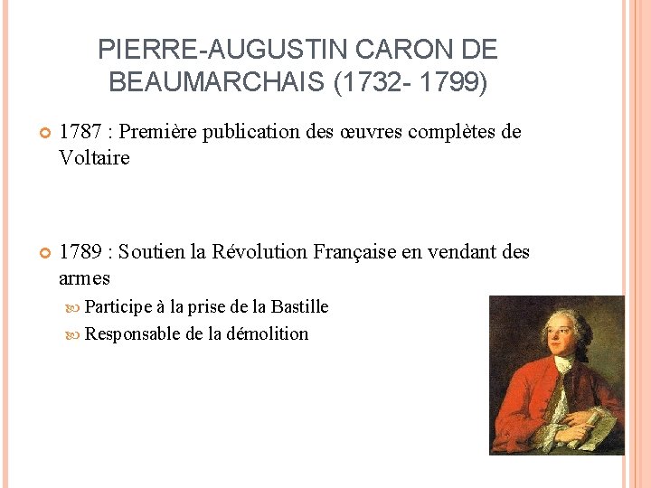 PIERRE-AUGUSTIN CARON DE BEAUMARCHAIS (1732 - 1799) 1787 : Première publication des œuvres complètes