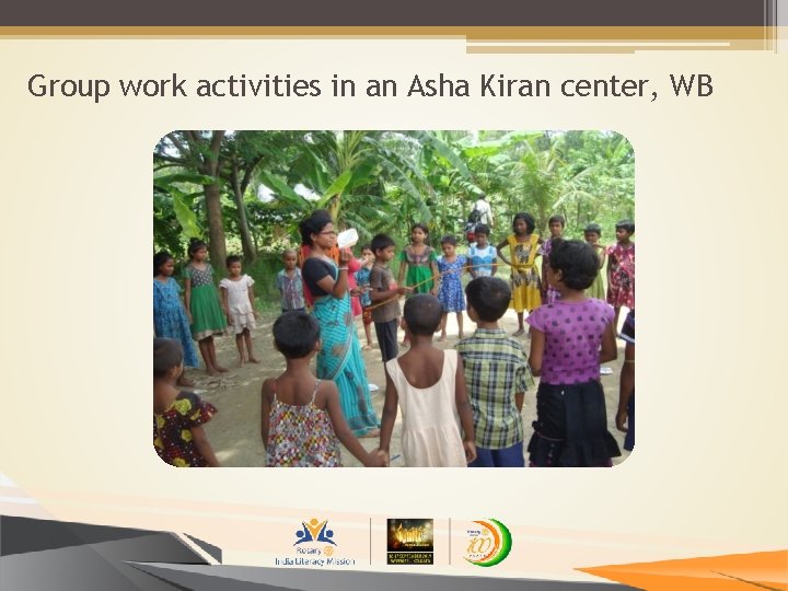 Group work activities in an Asha Kiran center, WB 