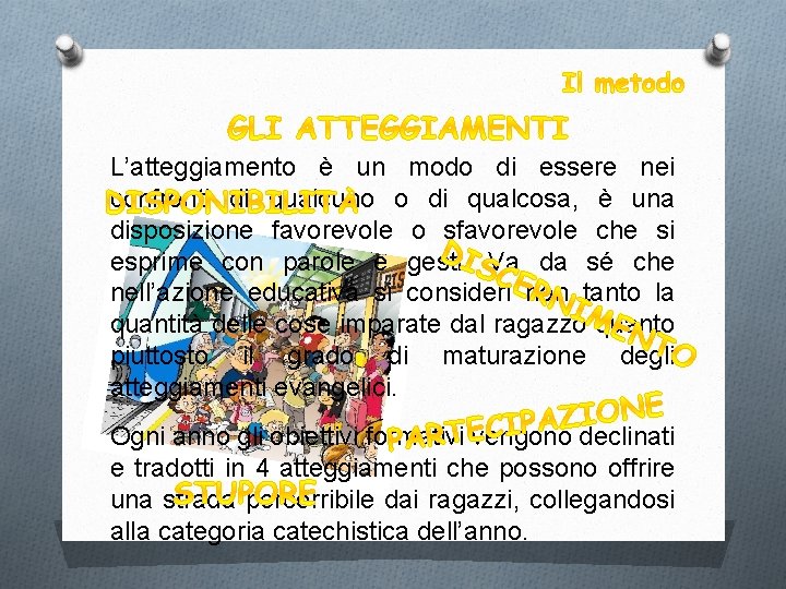 L’atteggiamento è un modo di essere nei confronti di qualcuno o di qualcosa, è