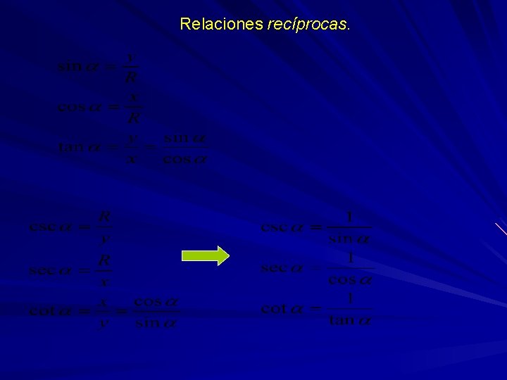 Relaciones recíprocas. 