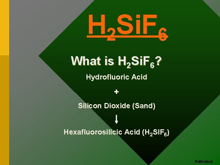 H 2 Si. F 6 What is H 2 Si. F 6? Hydrofluoric Acid