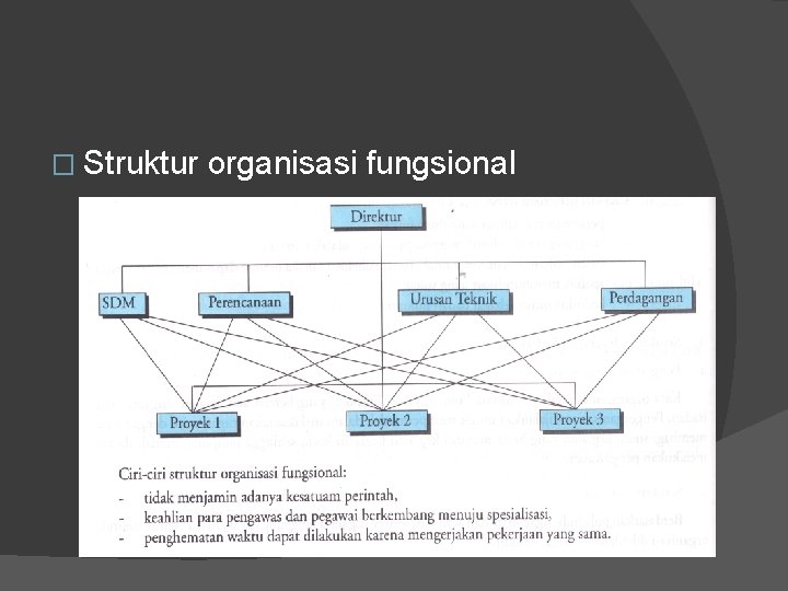 � Struktur organisasi fungsional 