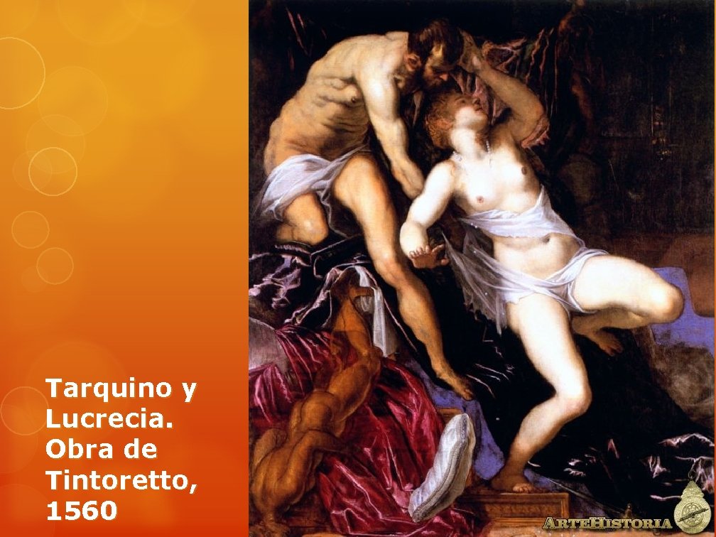 Tarquino y Lucrecia. Obra de Tintoretto, 1560 
