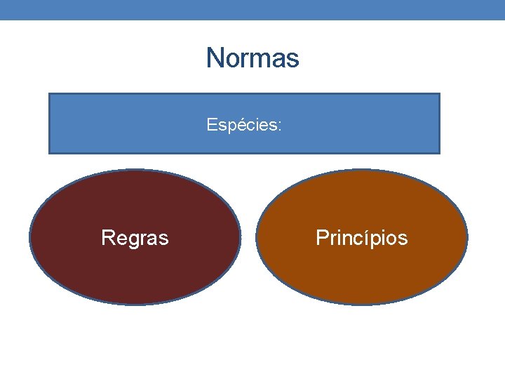 Normas Espécies: Regras Princípios 