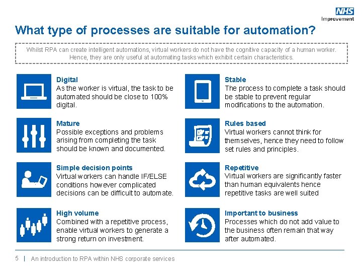 What type of processes are suitable for automation? Whilst RPA can create intelligent automations,