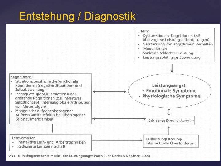 Entstehung / Diagnostik (H. Steinhausen: Schule und psychische Störungen, Stuttgart 2006) 