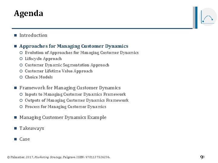 Agenda n Introduction n Approaches for Managing Customer Dynamics n Evolution of Approaches for Agenda n Introduction n Approaches for Managing Customer Dynamics n Evolution of Approaches for