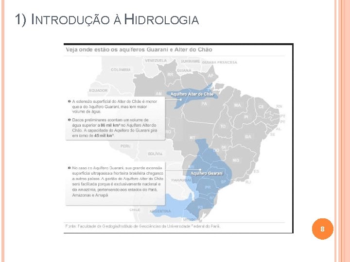 1) INTRODUÇÃO À HIDROLOGIA 8 