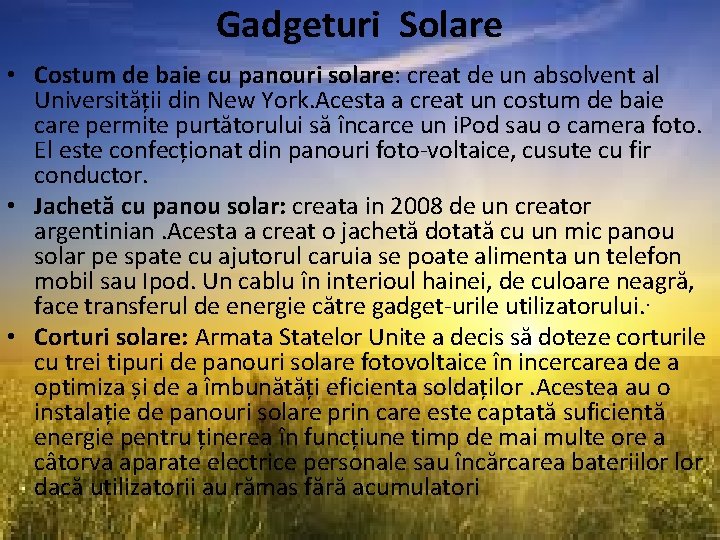 Gadgeturi Solare • Costum de baie cu panouri solare: creat de un absolvent al