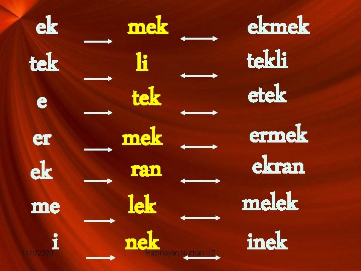 ek tek e er ek me i 11/1/2020 mek li tek mek ran lek