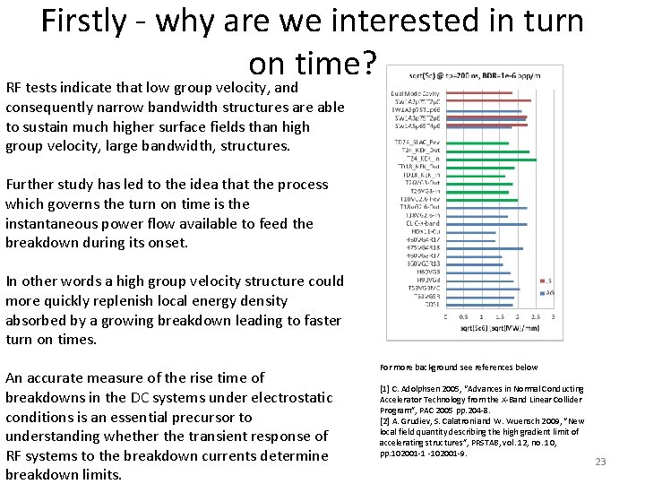 Firstly - why are we interested in turn on time? RF tests indicate that