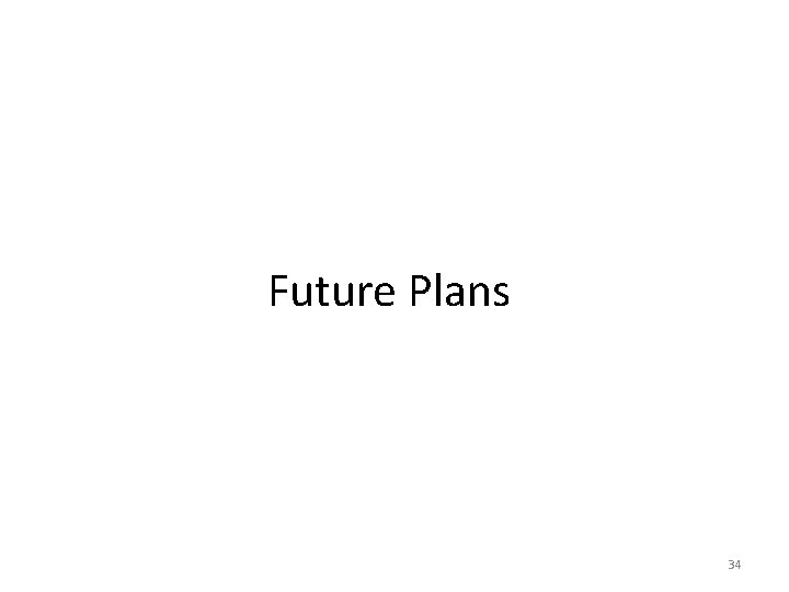 Future Plans 34 