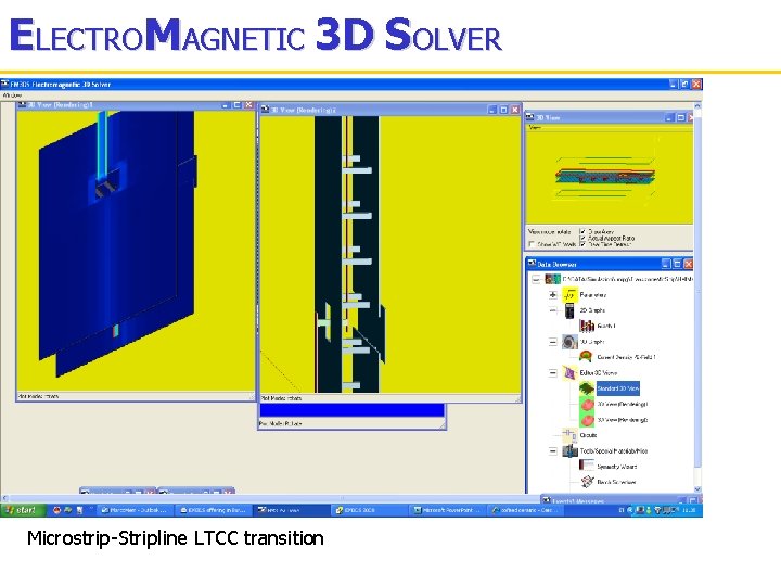 ELECTROMAGNETIC 3 D SOLVER Microstrip-Stripline LTCC transition 