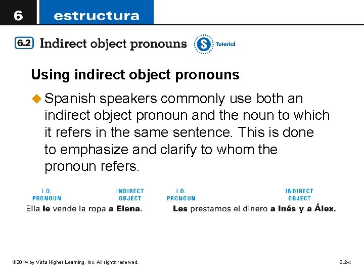 Using indirect object pronouns u Spanish speakers commonly use both an indirect object pronoun