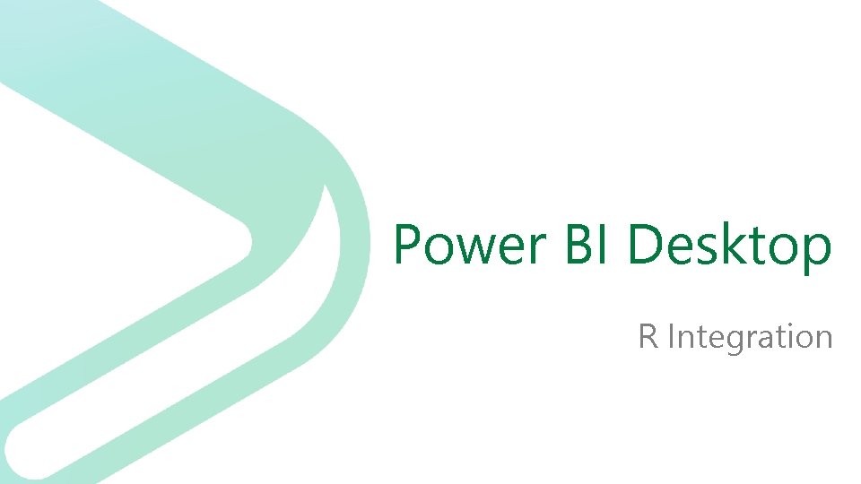 Power BI Desktop R Integration 