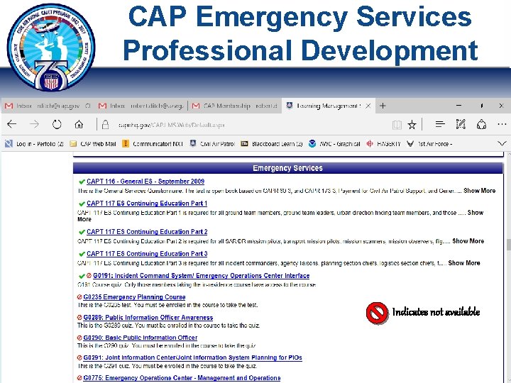 Civil Air Patrol CAP Emergency Services Professional Development