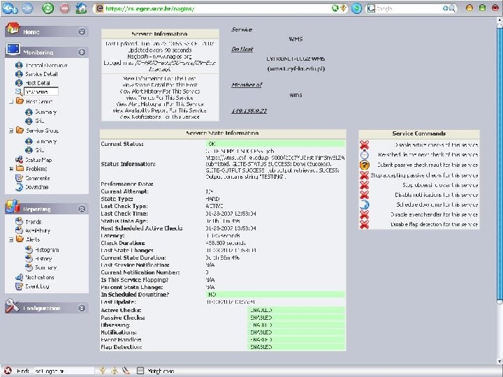 Grid Monitoring WG core group meeting / Use of Nagios in Central European ROC