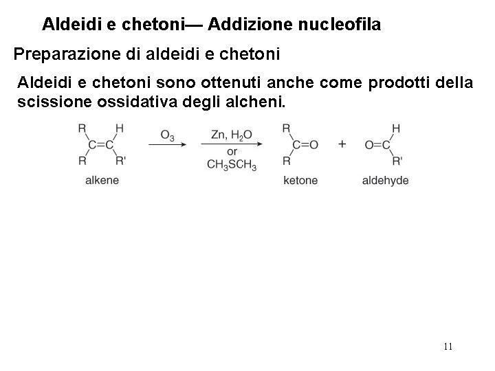 Aldeidi e chetoni— Addizione nucleofila Preparazione di aldeidi e chetoni Aldeidi e chetoni sono