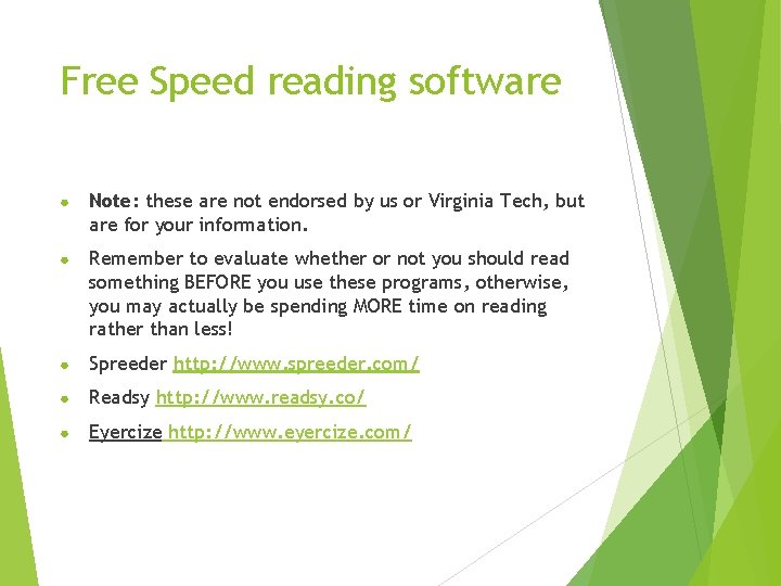 Free Speed reading software ● Note: these are not endorsed by us or Virginia Free Speed reading software ● Note: these are not endorsed by us or Virginia