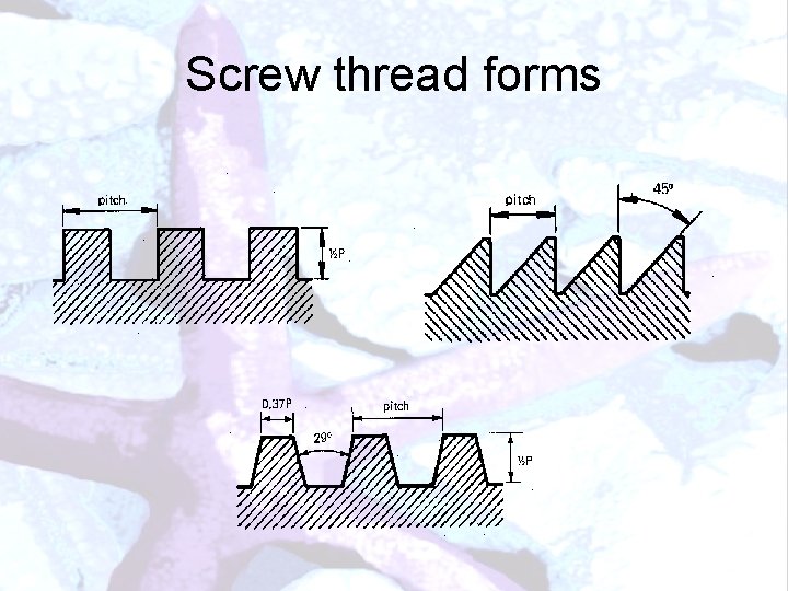 Screw thread forms 