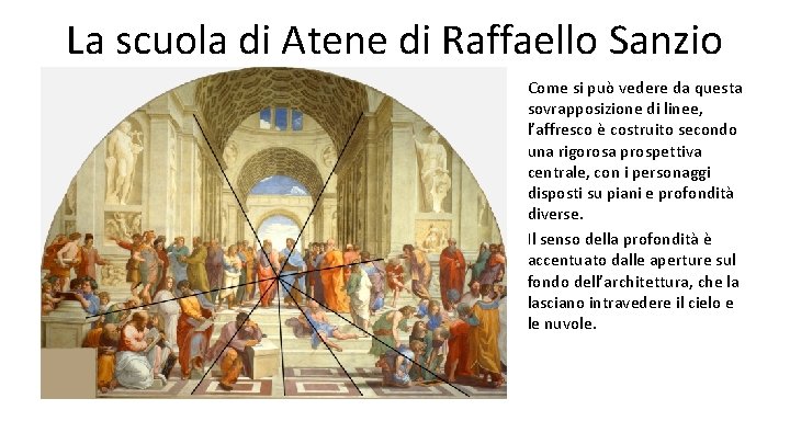 La scuola di Atene di Raffaello Sanzio Come si può vedere da questa sovrapposizione