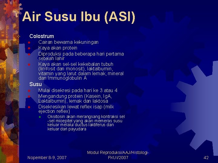 Air Susu Ibu (ASI) v Colostrum ® ® v Cairan bewarna kekuningan Kaya akan Air Susu Ibu (ASI) v Colostrum ® ® v Cairan bewarna kekuningan Kaya akan