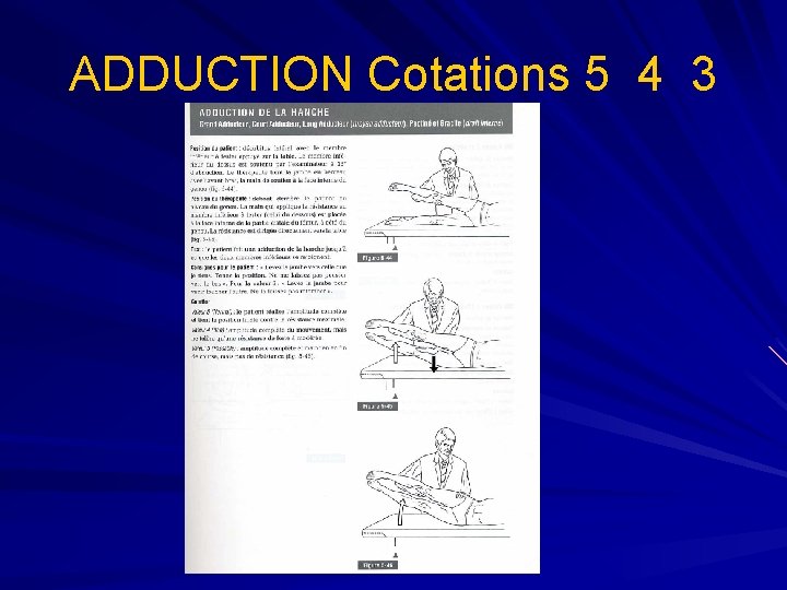 ADDUCTION Cotations 5 4 3 