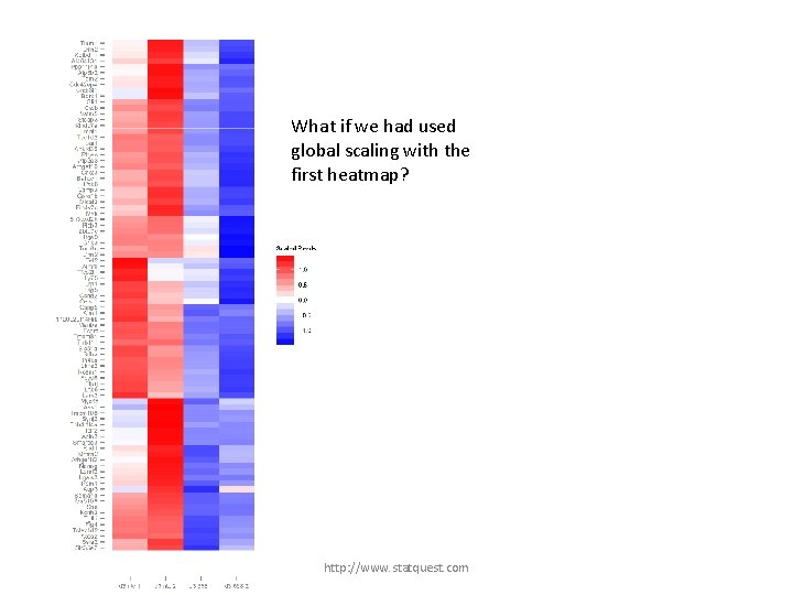 What if we had used global scaling with the first heatmap? http: //www. statquest.