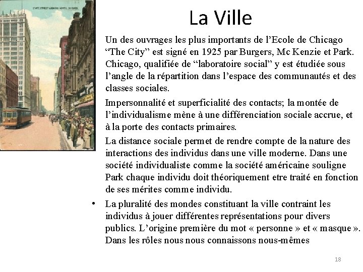 La Ville • Un des ouvrages les plus importants de l’Ecole de Chicago “The