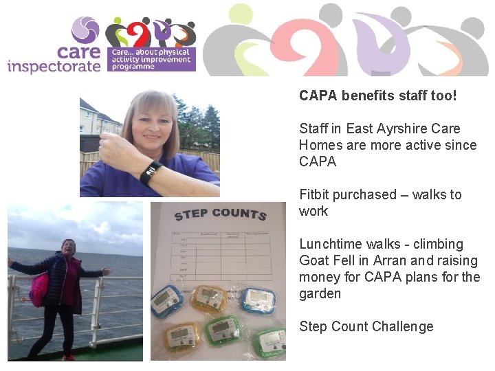 CAPA benefits staff too! Staff in East Ayrshire Care Homes are more active since