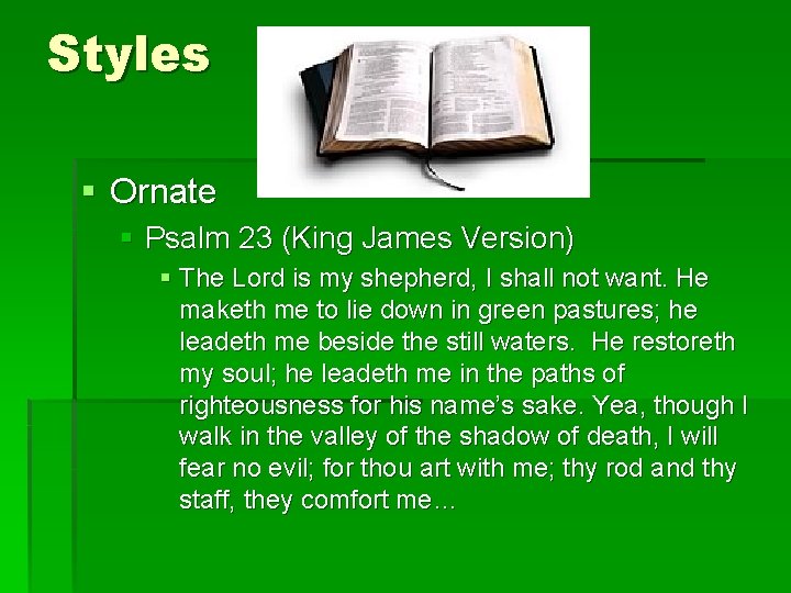 Styles § Ornate § Psalm 23 (King James Version) § The Lord is my