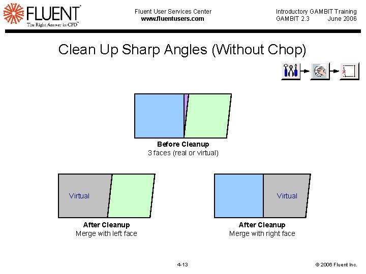 Fluent User Services Center www. fluentusers. com Introductory GAMBIT Training GAMBIT 2. 3 June