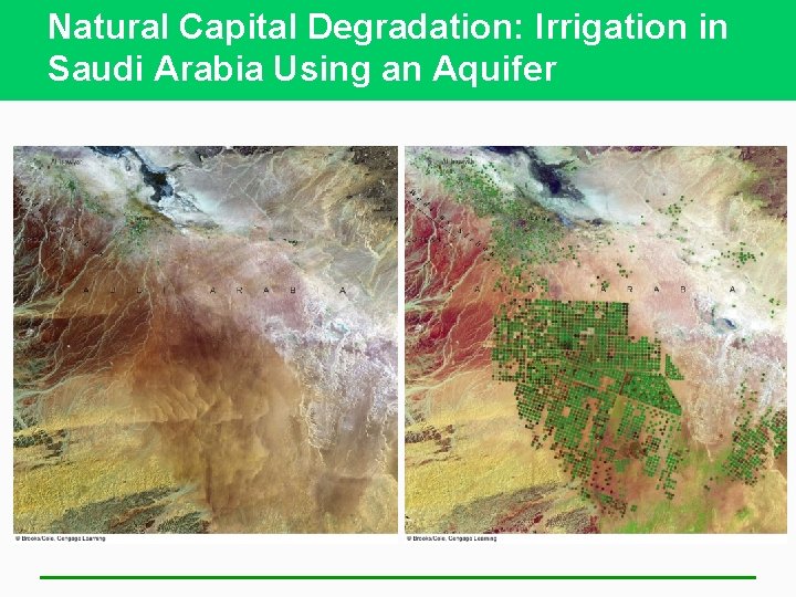 Natural Capital Degradation: Irrigation in Saudi Arabia Using an Aquifer 