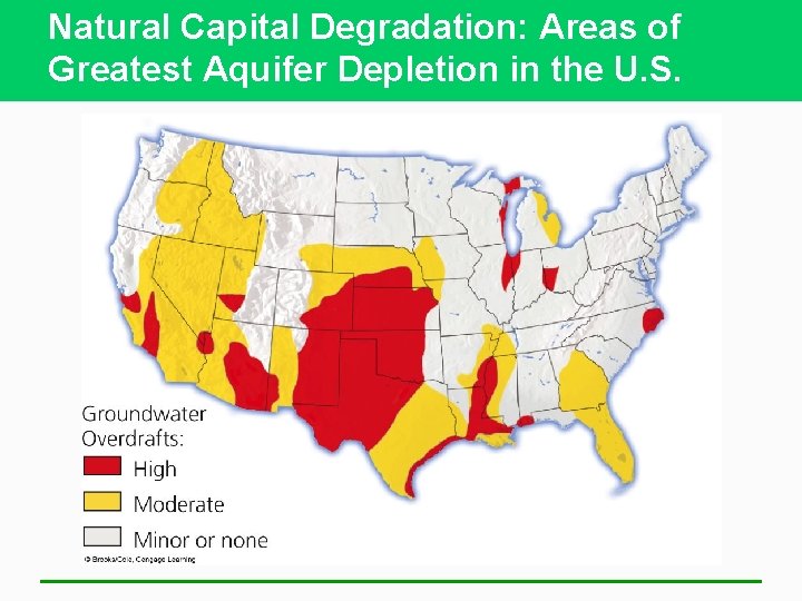 Natural Capital Degradation: Areas of Greatest Aquifer Depletion in the U. S. 