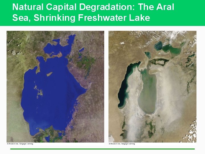 Natural Capital Degradation: The Aral Sea, Shrinking Freshwater Lake 