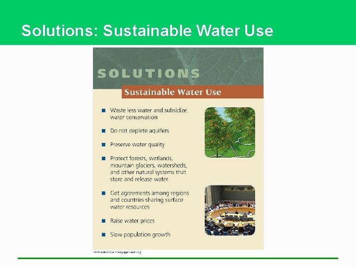 Solutions: Sustainable Water Use 