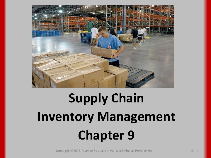 Supply Chain Inventory Management Chapter 9 Copyright © 2013 Pearson Education, Inc. publishing as
